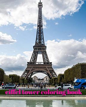 portada Paris Eiffel Tower Children and Adult Coloring Template Sketchbook 