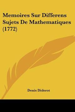 portada memoires sur differens sujets de mathematiques (1772)