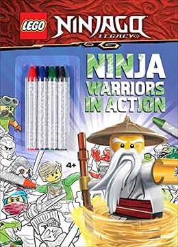 portada Ninja Warriors in Action (Coloring Books With Covermount) (en Inglés)