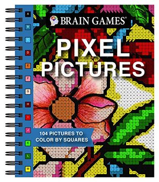 portada Brain Games - Pixel Pictures: 104 Pictures to Color by Squares (en Inglés)