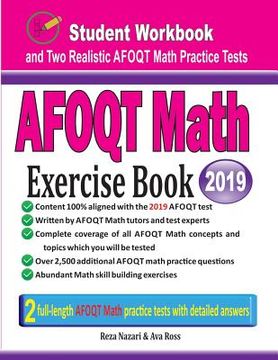 portada AFOQT Math Exercise Book: Student Workbook and Two Realistic AFOQT Math Tests (en Inglés)