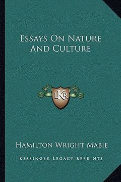 portada essays on nature and culture (in English)