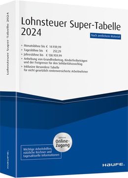 portada Lohnsteuer-Supertabelle 2024 Inkl. Onlinezugang