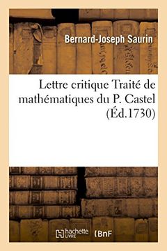 portada Lettre critique sur le Traité de mathématiques 1725 (Sciences)