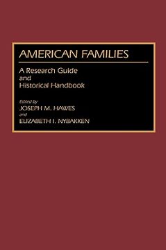 portada american families: a research guide and historical handbook (en Inglés)