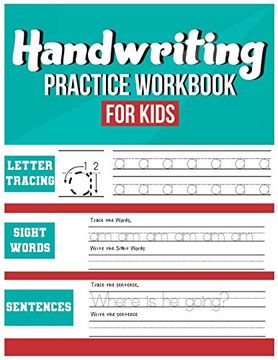 portada Handwriting Practice Workbook for Kids: Tracing, Coloring, Sight Words and Sentences (en Inglés)