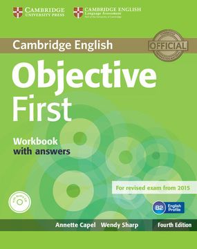 portada Objective First Workbook With Answers With Audio cd Fourth Edition (en Inglés)