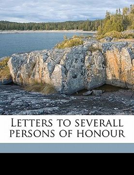 portada letters to severall persons of honour (en Inglés)