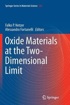 portada Oxide Materials at the Two-Dimensional Limit (en Inglés)