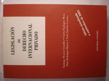 portada Legislacion de Derecho Internacional Privado (5ª Ed. ) (in Spanish)