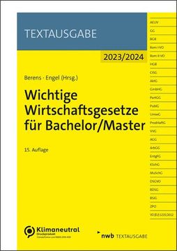 portada Wichtige Wirtschaftsgesetze für Bachelor/Master (en Alemán)