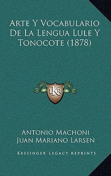 portada Arte y Vocabulario de la Lengua Lule y Tonocote (1878)