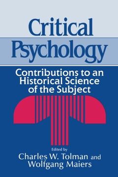 portada Critical Psychology: Contributions to an Historical Science of the Subject 