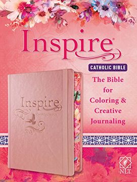 portada Inspire Catholic Bible Nlt: The Bible for Coloring & Creative Journaling (en Inglés)