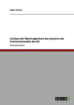 portada Analyse der Übertragbarkeit des Systems des Emissionshandels der EU (German Edition)