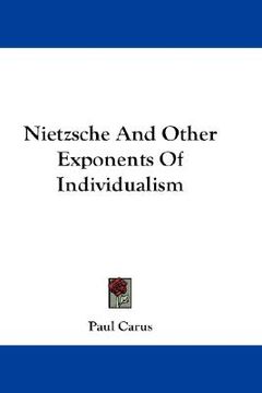 portada nietzsche and other exponents of individualism (in English)