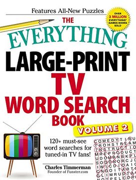 portada The Everything Large-Print TV Word Search Book, Volume 2: 120+ Must-See Word Searches for Tuned-In TV Fans!
