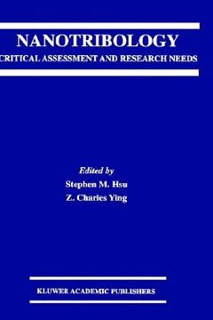 portada nanotribology: critical assessment and research needs (en Inglés)