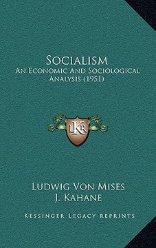 portada socialism: an economic and sociological analysis (1951) (in English)