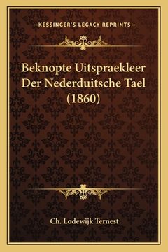 portada Beknopte Uitspraekleer Der Nederduitsche Tael (1860)
