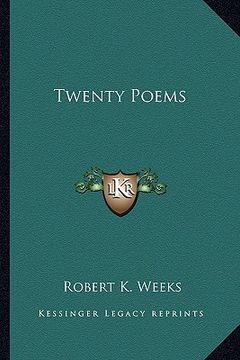 portada twenty poems (en Inglés)