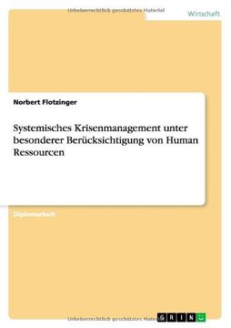 portada Systemisches Krisenmanagement unter besonderer Berücksichtigung von Human Ressourcen (German Edition)