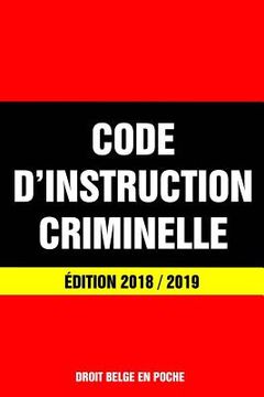 portada Code d'Instruction Criminelle - (en Francés)