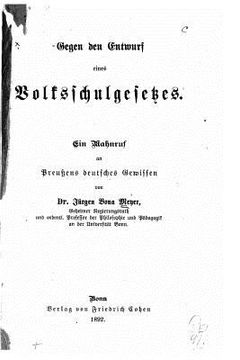 portada Gegen den Entwurf eines Volkschulgesetzes (in German)