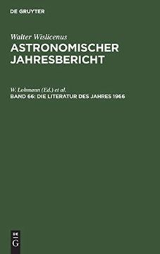 portada Die Literatur des Jahres 1966 (Astronomischer Jahresbericht) (German Edition) [Hardcover ] (in German)