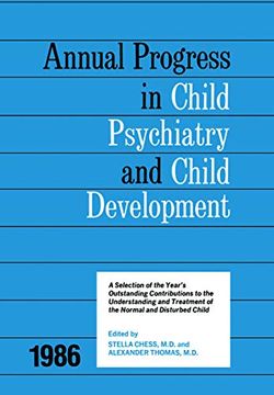 portada 1986 Annual Progress in Child Psychiatry and Child Development (en Inglés)