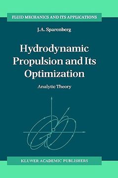 portada hydrodynamic propulsion and its optimization: (analytic theory) (en Inglés)