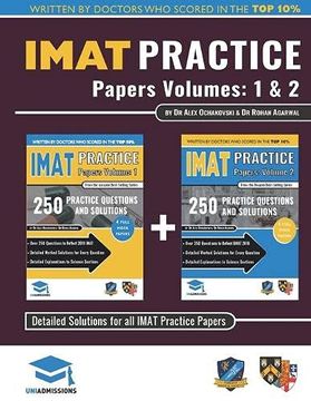 portada Imat Practice Papers Volumes one & Two: 8 Full Papers With Fully Worked Solutions for the International Medical Admissions Test, 2019 Edition (en Inglés)