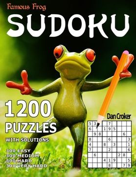 portada Famous Frog Sudoku 1,200 Puzzles With Solutions. 300 Easy, 300 Medium, 300 Hard & 300 Very Hard: A Sharper Pencil Series Book (Volume 21)