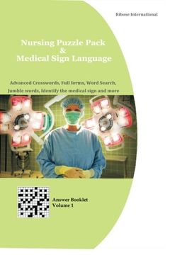 portada Nursing Puzzle Pack & Medical Sign Language (Answer Booklet): Advanced Crosswords, Full forms, Word Search, Jumble words, Identify the medical sign and more