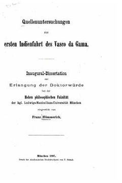portada Quellenuntersuchungen zur ersten Indienfahrt des Vasco da Gama (en Alemán)