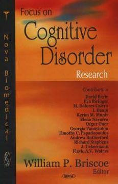 portada focus on cognitive disorder research (in English)