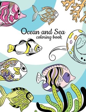 portada Ocean and Sea Coloring Book: Underwater Animals Activity and Coloring Book