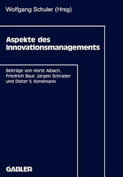 portada Aspekte Des Innovationsmanagements (en Alemán)