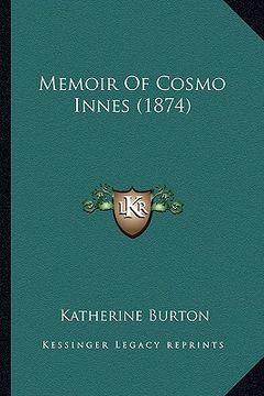 portada memoir of cosmo innes (1874) (en Inglés)