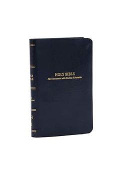 portada Kjv, Pocket new Testament With Psalms and Proverbs, Black Leatherflex, red Letter, Comfort Print (in English)