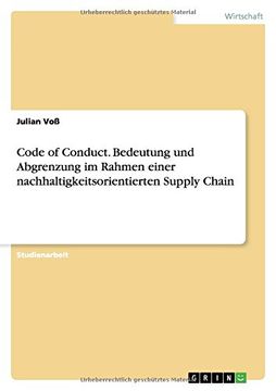 portada Code of Conduct. Bedeutung und Abgrenzung im Rahmen einer nachhaltigkeitsorientierten Supply Chain (German Edition)