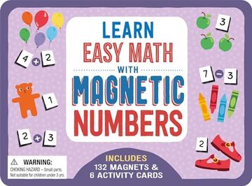 portada Learn Easy Math with Magnetic Numbers: Includes 132 Magnets & 6 Activity Cards (en Inglés)