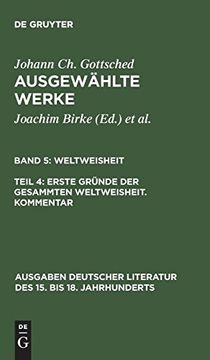 portada Johann Christoph Gottsched Ausgewahlte (en Alemán)