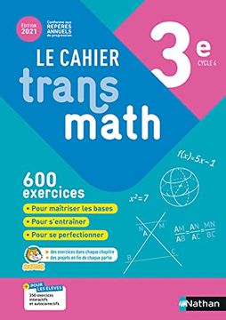 portada Cahier Transmath 3è - Cahier de L'élève 2021