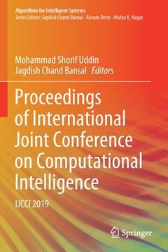 portada Proceedings of International Joint Conference on Computational Intelligence: Ijcci 2019 (en Inglés)