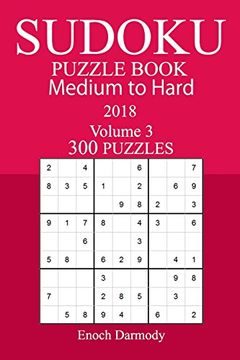 portada 300 Medium to Hard Sudoku Puzzle Book 2018 