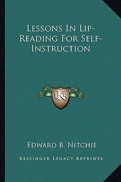 portada lessons in lip-reading for self-instruction