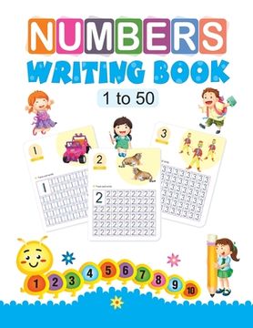 portada Number Writing Book: 1 to 50 (in English)