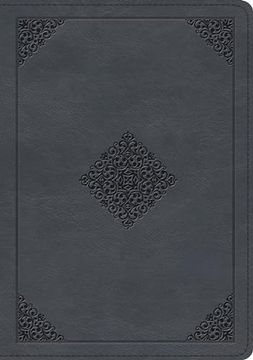 portada Esv Large Print Wide Margin Bible (Trutone, Slate Blue, Ornament Design) (en Inglés)