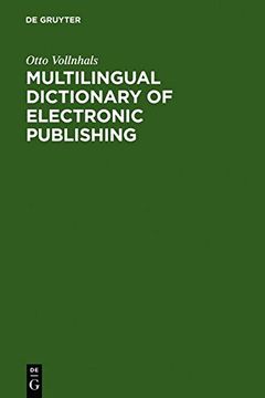 portada multilingual dictionary of electronic publishing: english - german - french - spanish - italian (en Inglés)